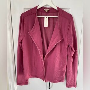 Anthropologie Bordeaux NWT Reading Room soft stretch Open Front Cardigan Rose M